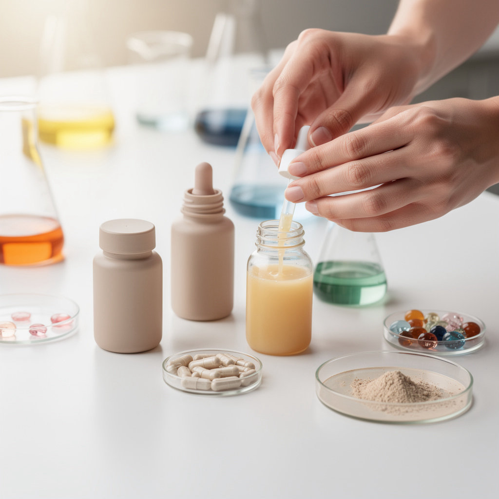 ClarBio Nutrition premium liposomal supplements in amber glass bottles for superior absorption